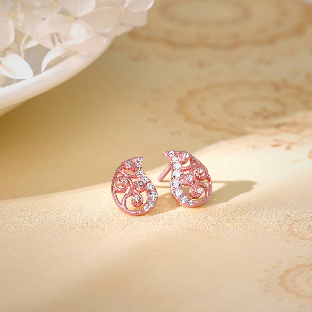 Giva 925 Silver Rose Gold Mamidi Studs : ER02777