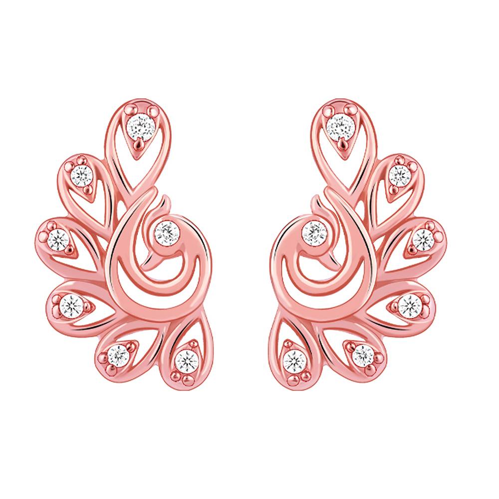 Giva 925 Silver Rose Gold Sundar Morini Earrings| Drops To Gift Women & Girls | With Certificate Of Authenticity And : ER02780