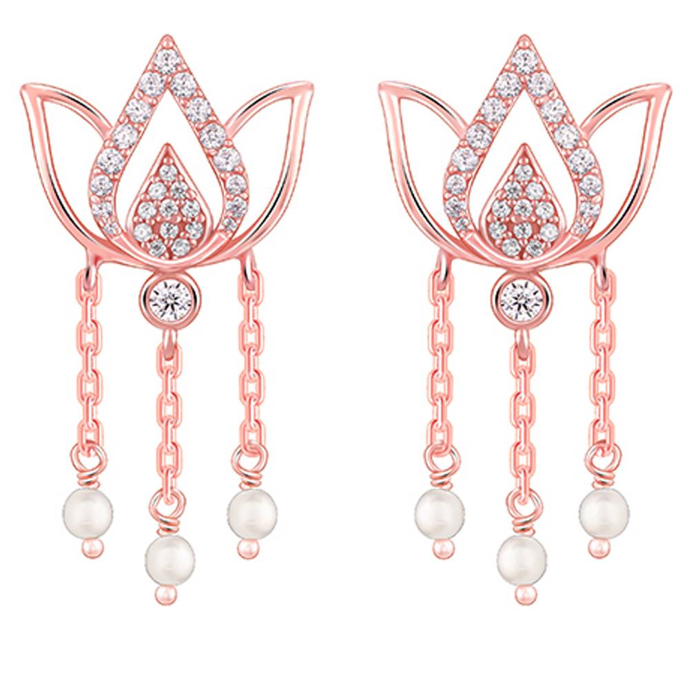 Giva 925 Silver Rose Gold Kamala Earrings : ER02786