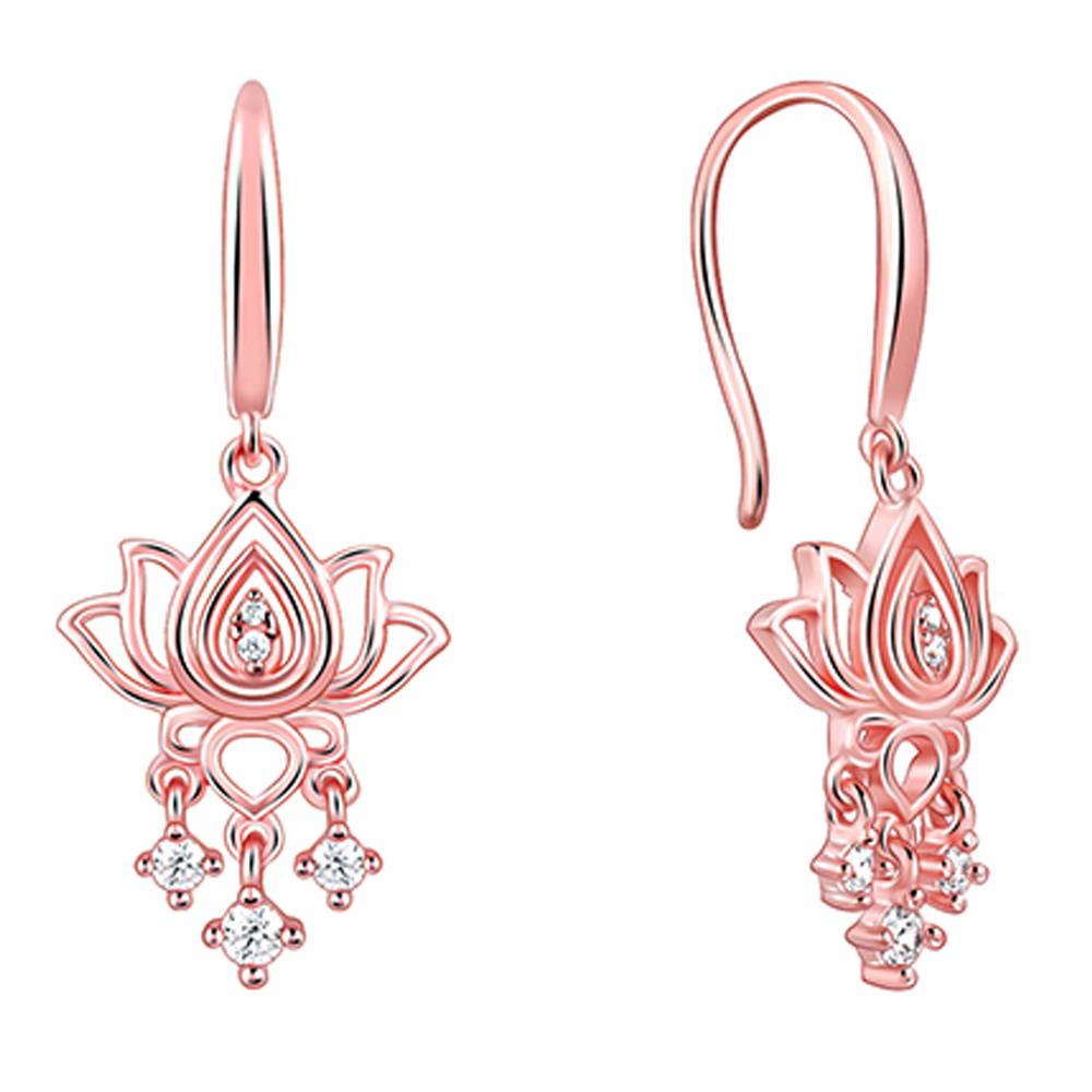 Giva 925 Silver Rose Gold Ramaniya Komal Earrings : ER02787