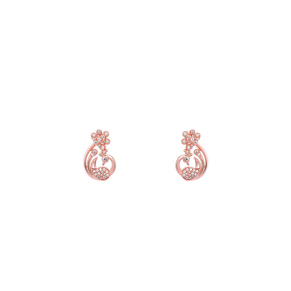 Giva 925 Silver Rose Gold Mora Earrings : ER02790