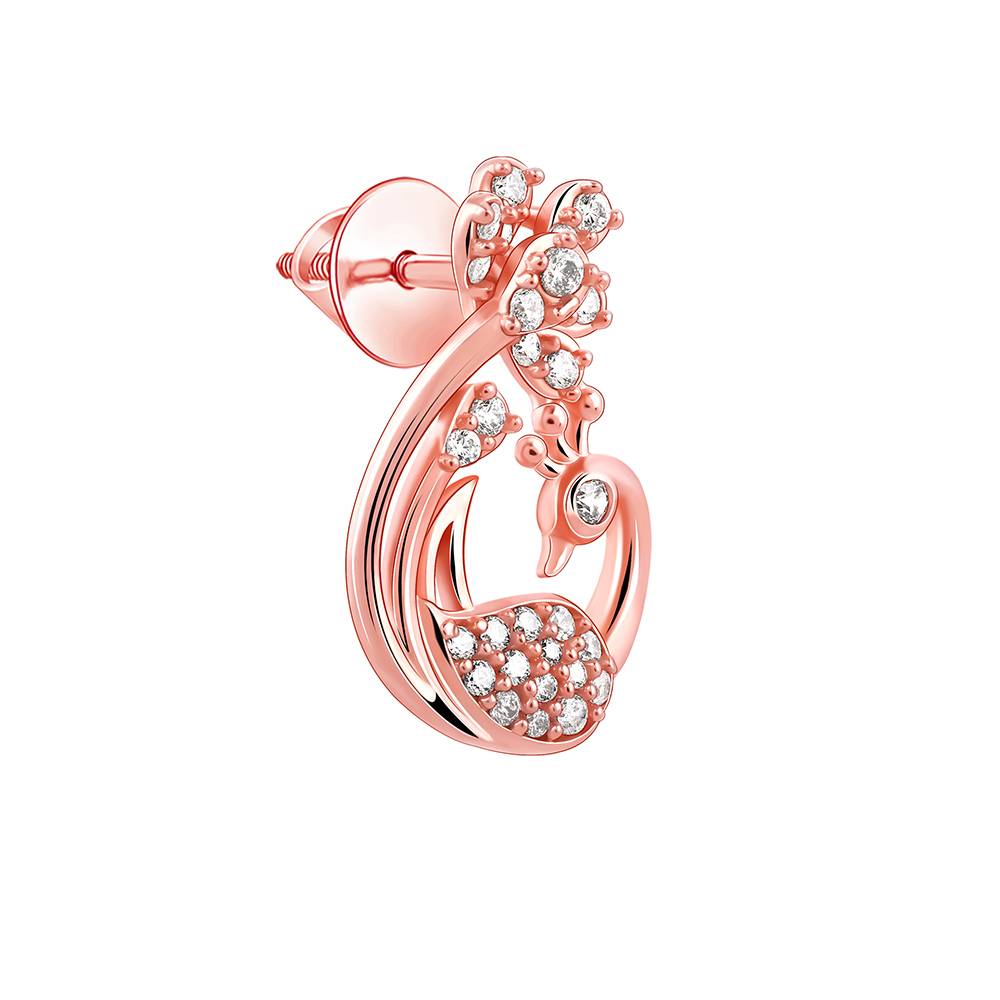 Giva 925 Silver Rose Gold Mora Earrings : ER02790