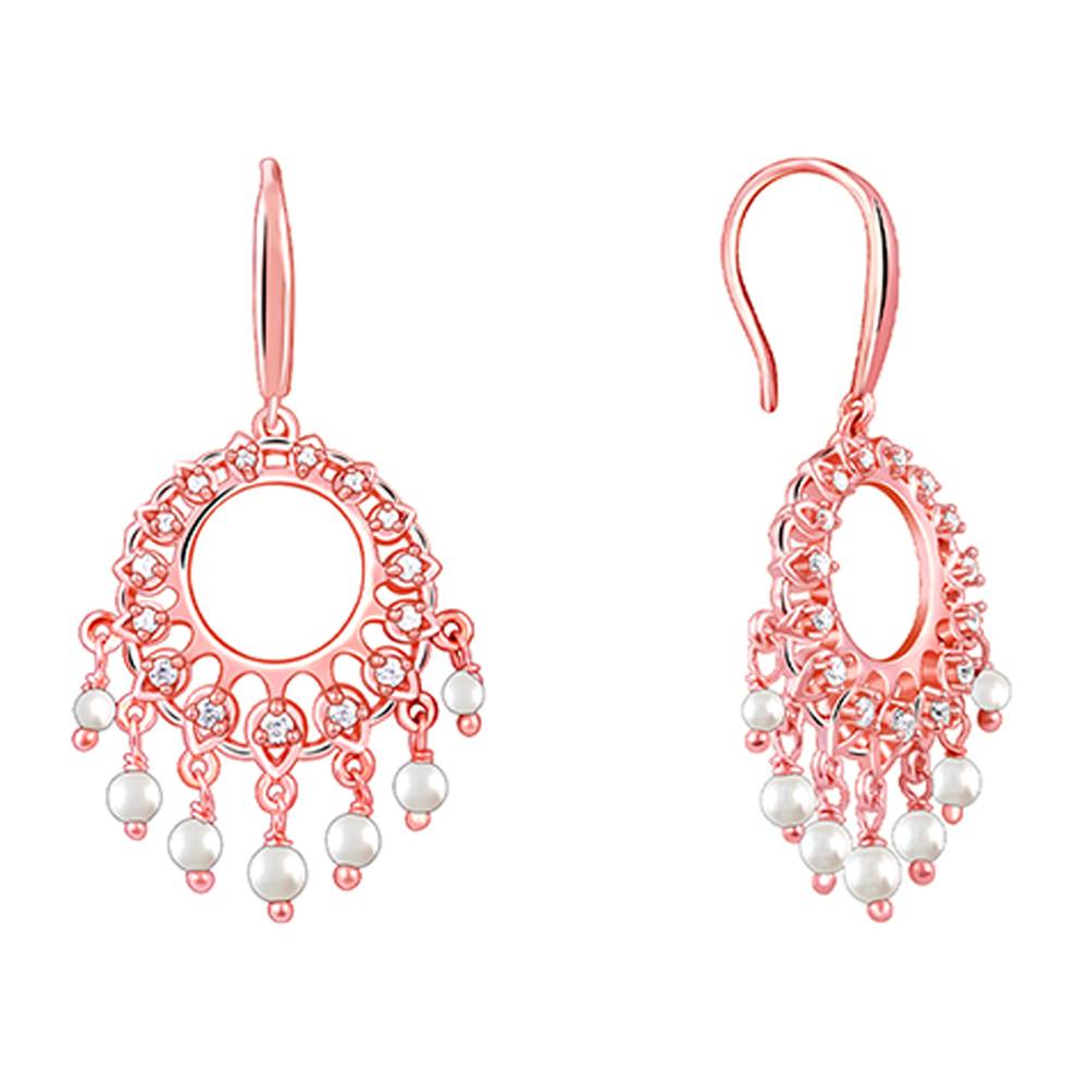 Giva 925 Silver Rose Gold Mohini Earrings : ER02792