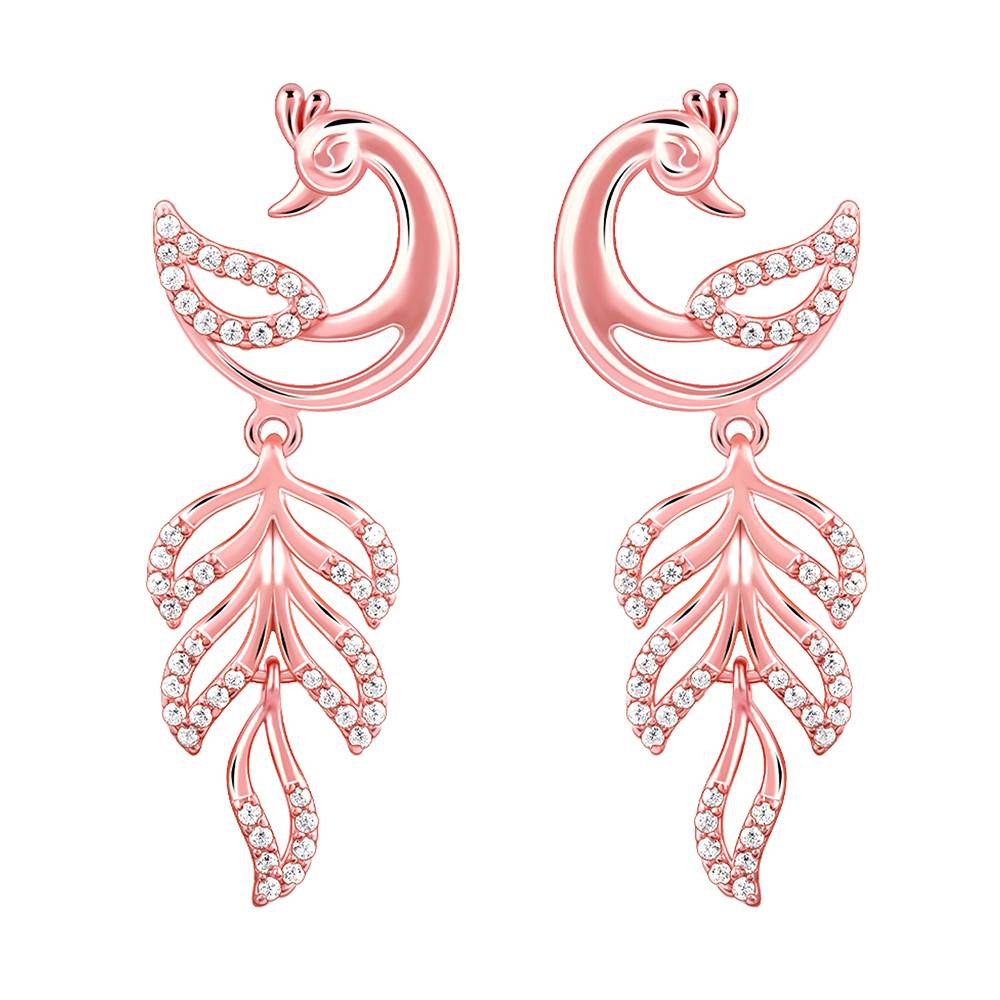 Giva 925 Silver Rose Gold Mor Earrings : ER02793