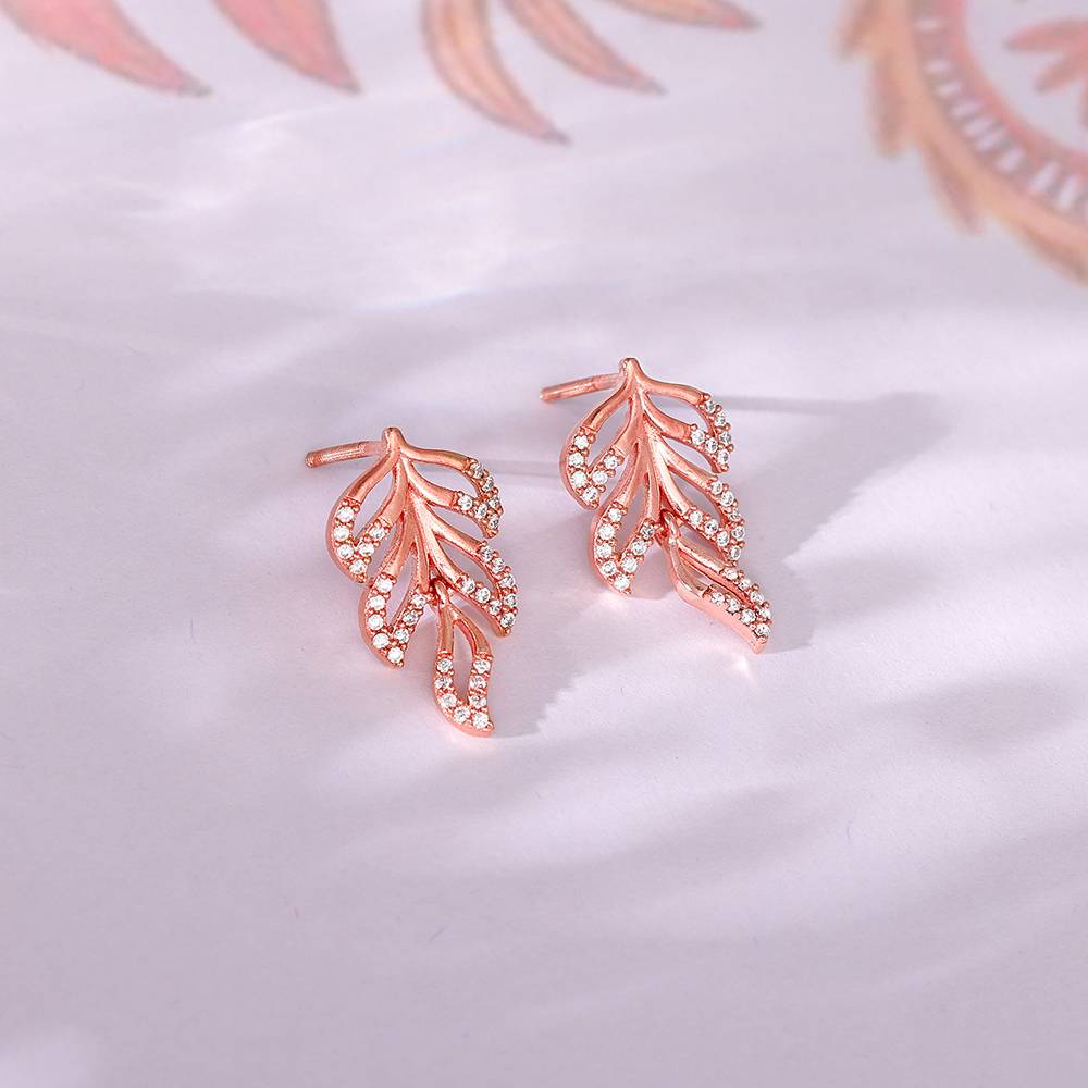 Giva 925 Silver Rose Gold Komal Pankh Earrings : ER02794