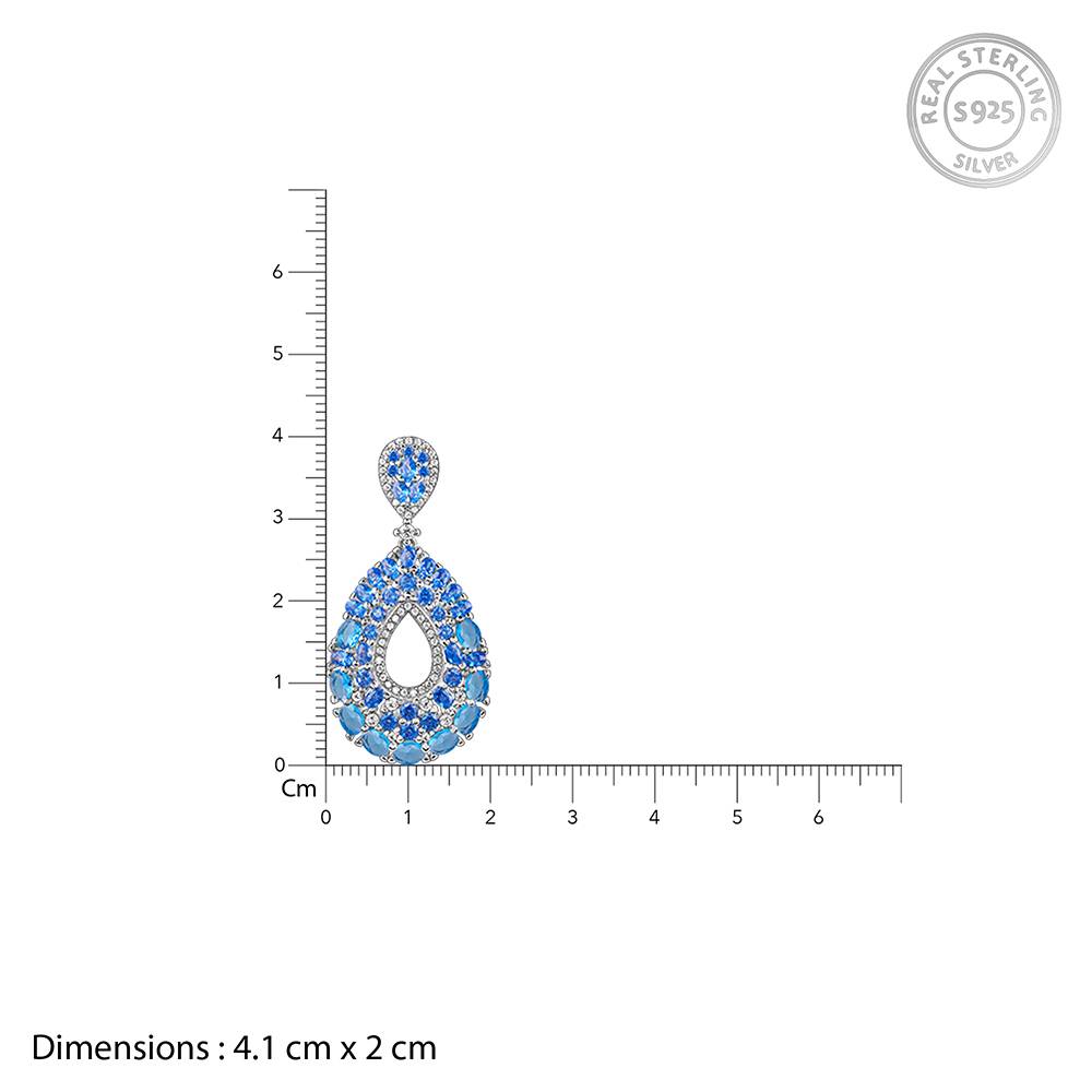 Giva 925 Silver Blue Pear Earrings : ER02806