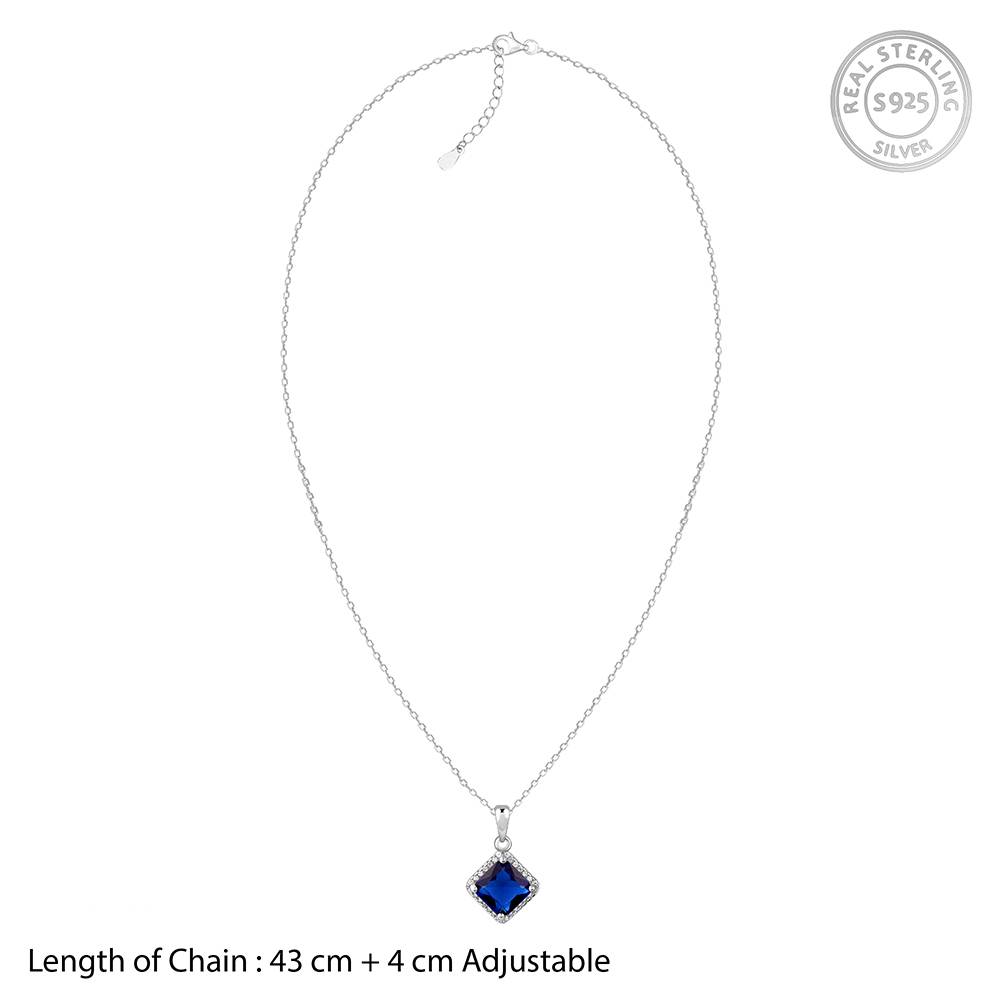 925 Silver Adorable Blue Set : ER02810PD02648