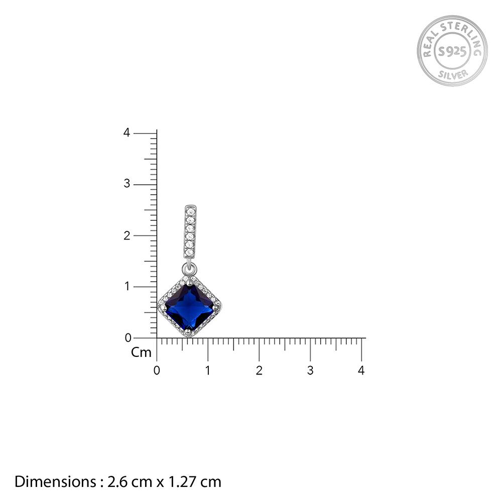 925 Silver Adorable Blue Earrings| Drops To Gift Women & Girls : ER02810
