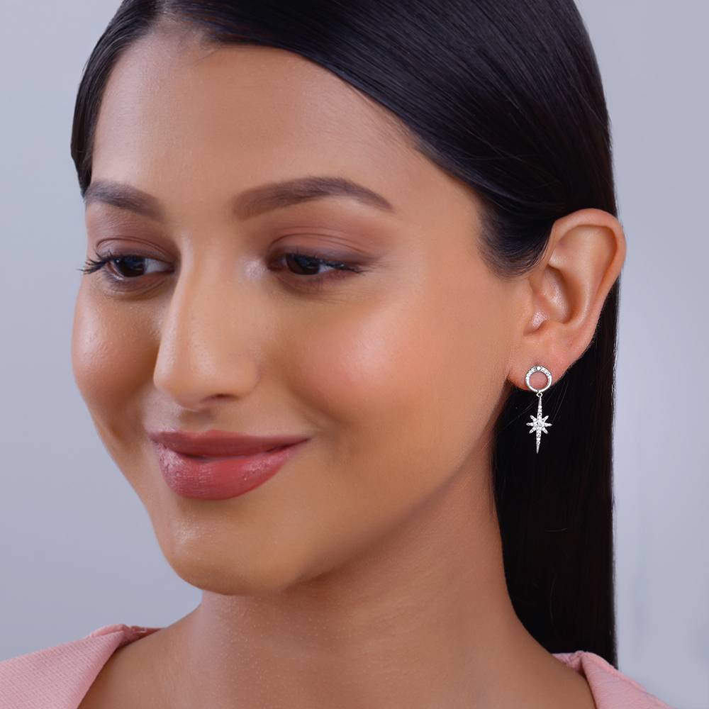 Giva 925 Silver A Star Earrings| Studs To Gift Women & Girls | With Certificate Of Authenticity And 925 Stamp | 6 Mo : ER02812