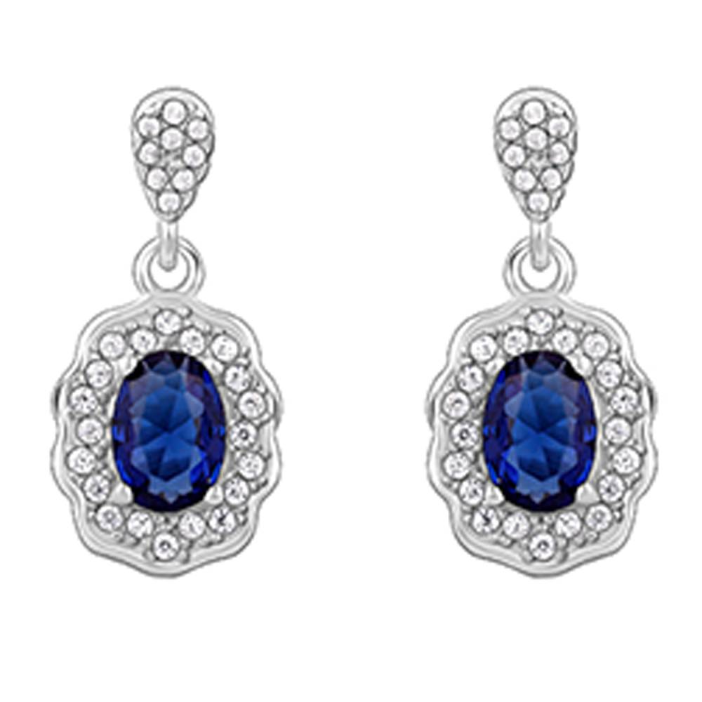 Giva 925 Silver Blue Floret Earrings : ER02814