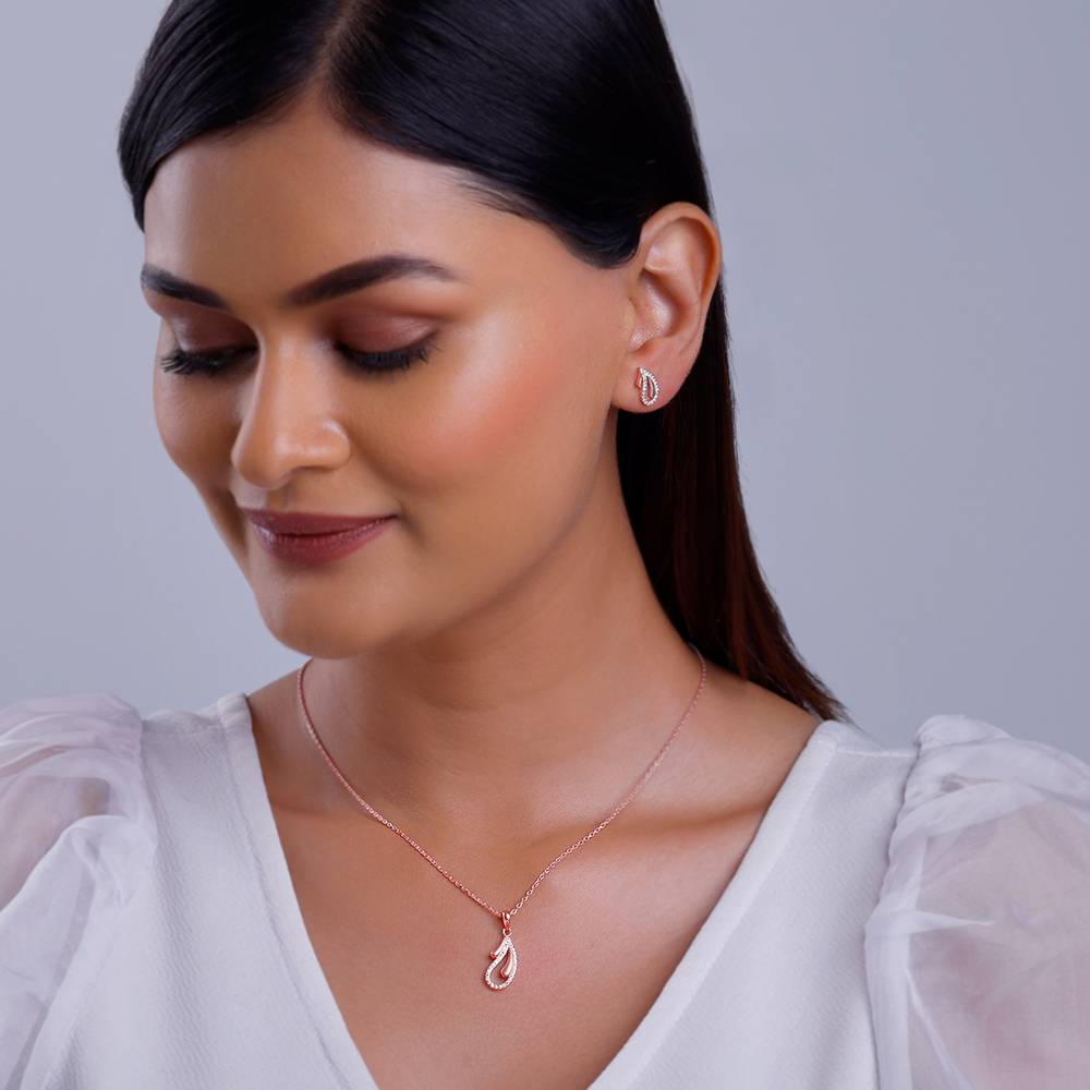 Giva 925 Silver Rose Gold Specially You Set| Gifts For Women And Girls | With Certificate Of Authenticity And : ER02826PD02528