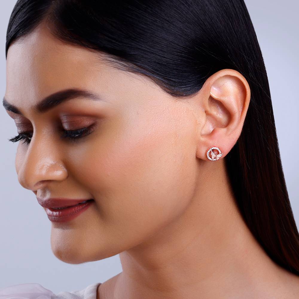 Giva 925 Silver Rose Gold Cheerful Butterfly Earrings| Drops To Gift Women & Girls | With Certificate Of Authenticit : ER02827