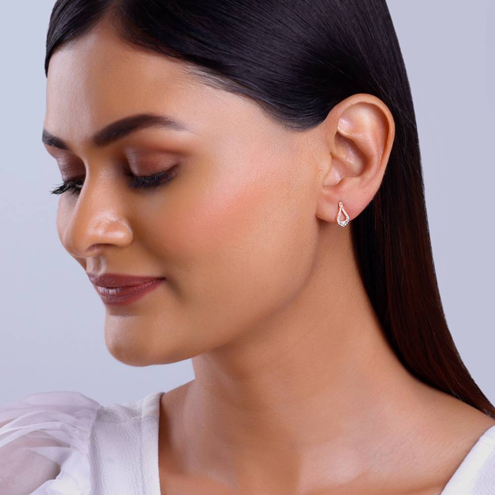 Giva 925 Silver Rose Gold Stylish Drop Earrings| Drops To Gift Women & Girls | With Certificate Of Authenticity And  : ER02828