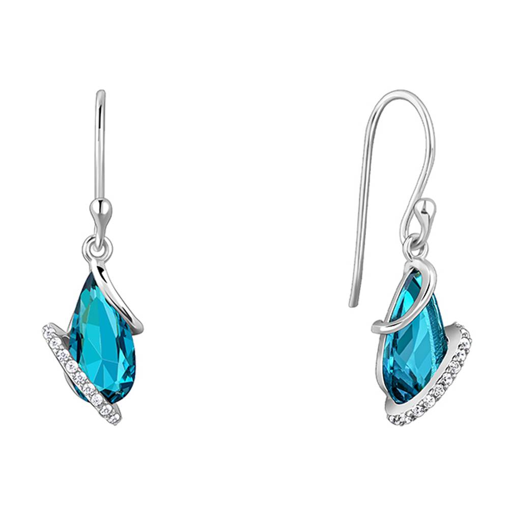 925 Silver Blue Night Earrings| Drops To Gift Women & Girls : ER02835