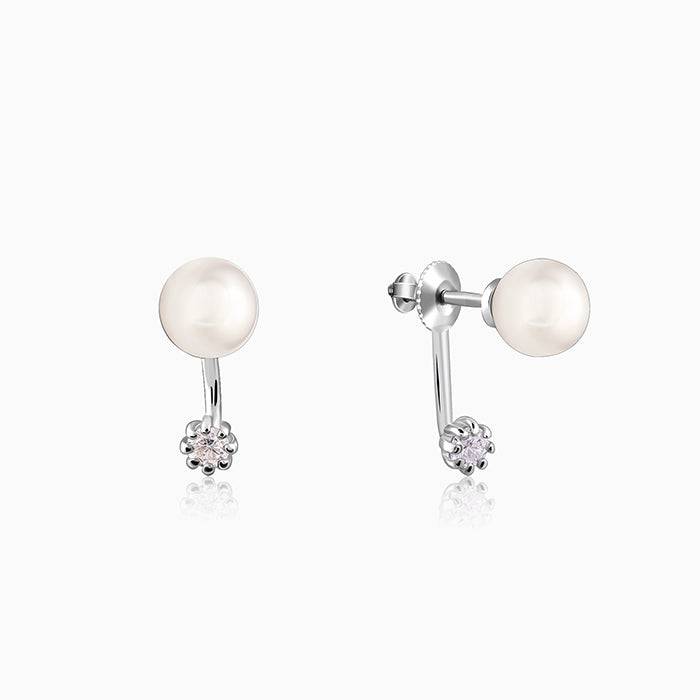 Giva 925 Silver Fall Pearl Earrings| Drops To Gift Women & Girls | With Certificate Of Authenticity  : ER02838