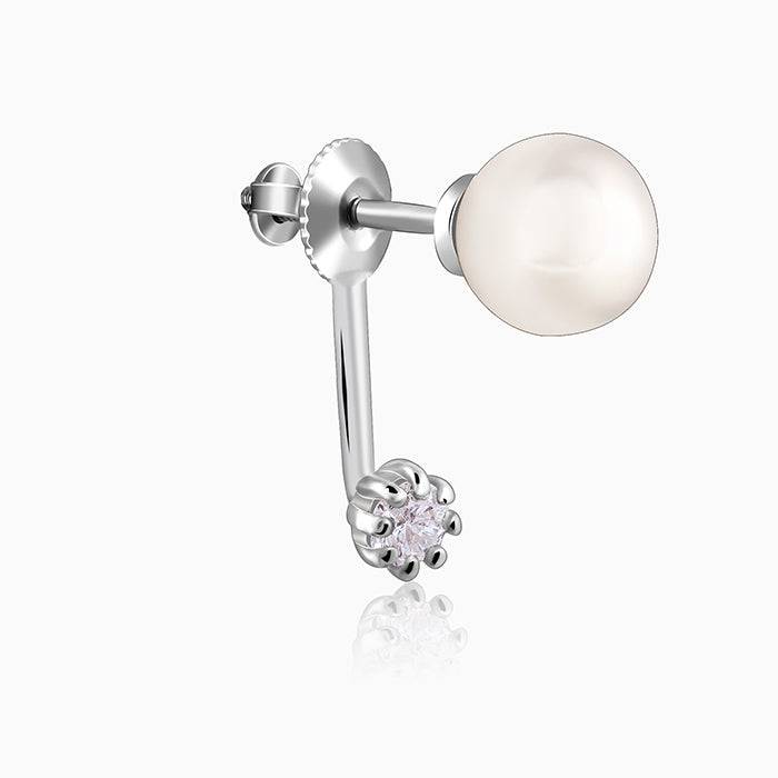 Giva 925 Silver Fall Pearl Earrings| Drops To Gift Women & Girls | With Certificate Of Authenticity  : ER02838
