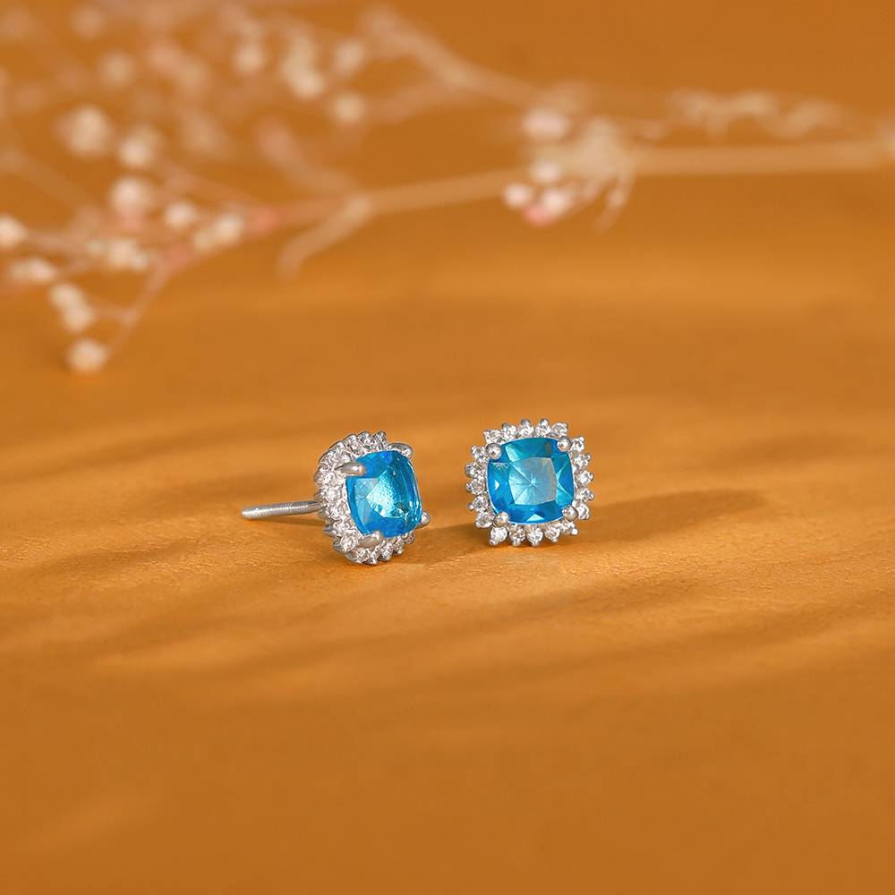 Giva 925 Silver Oceanic Blue Earrings| Studs To Gift Women & Girls : ER02842