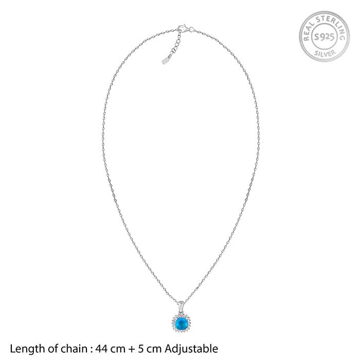 Giva 925 Silver Oceanic Blue Set| Gifts For Women And Girls | With Certificate Of Authenti : ER02842PD02558