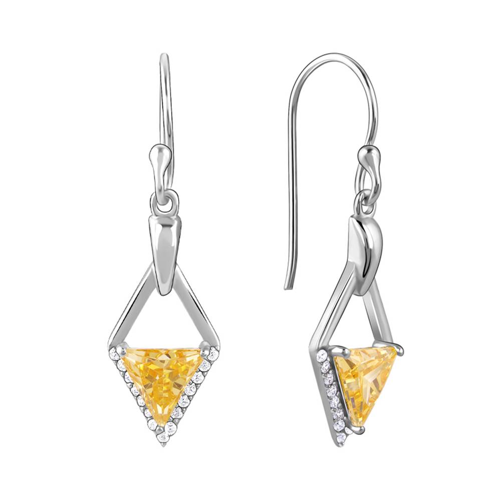 Giva 925 Silver Yellow Prism Earrings| Studs To Gift Women & Girls : ER02843