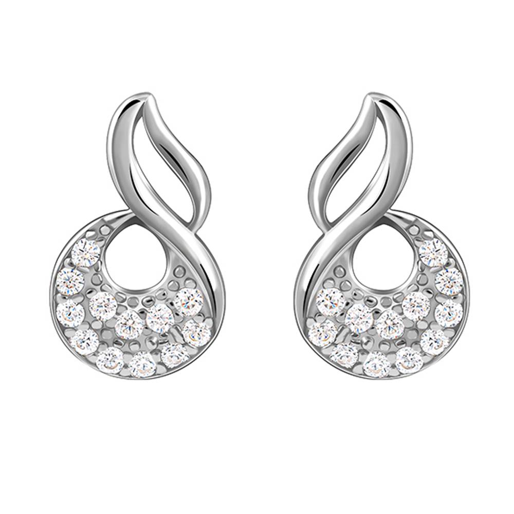 925 Silver Swirlshine Earrings : ER02859