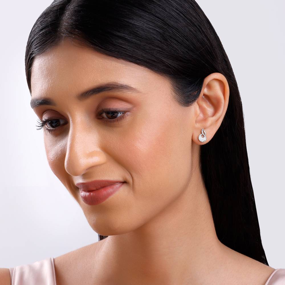 925 Silver Swirlshine Earrings : ER02859
