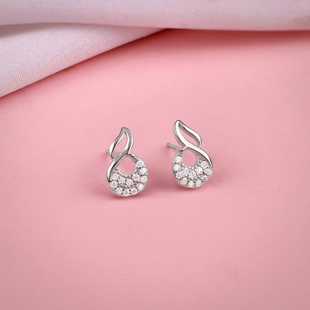 925 Silver Swirlshine Earrings : ER02859