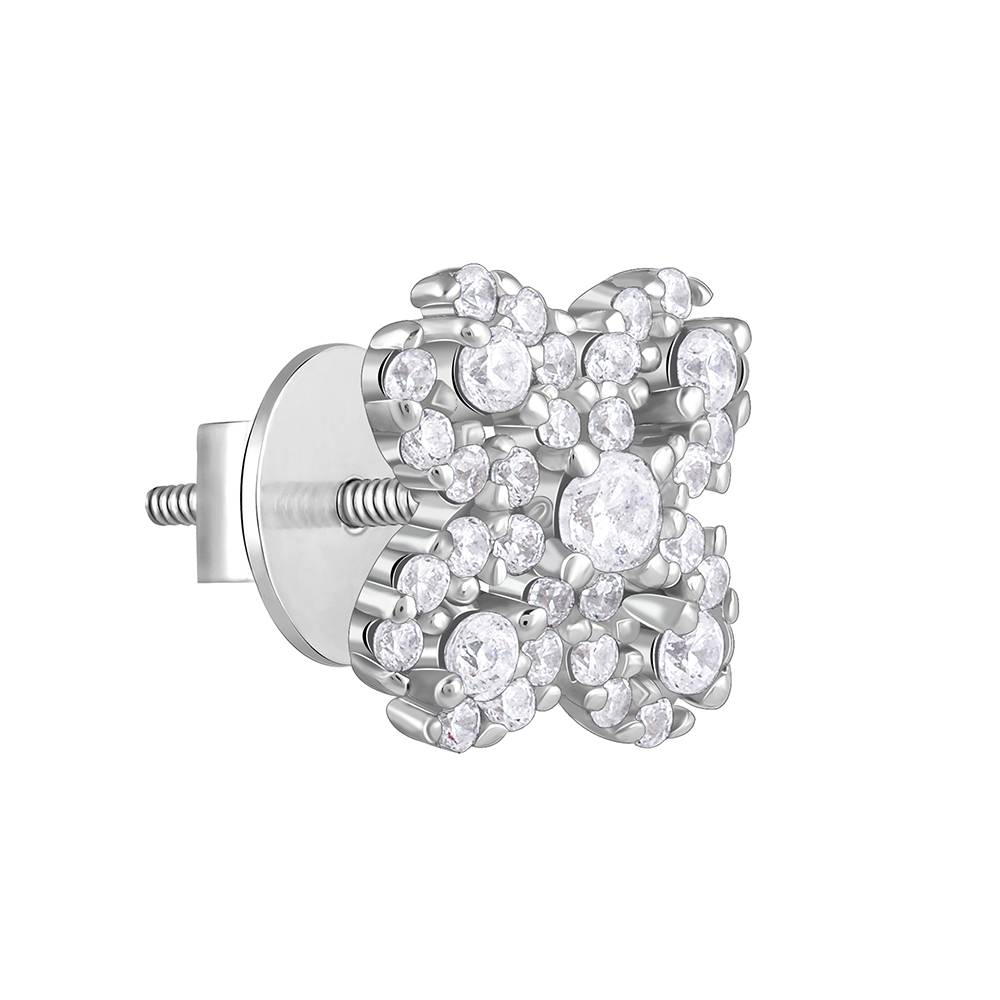 925 Silver Trendy Clover Earrings : ER02860