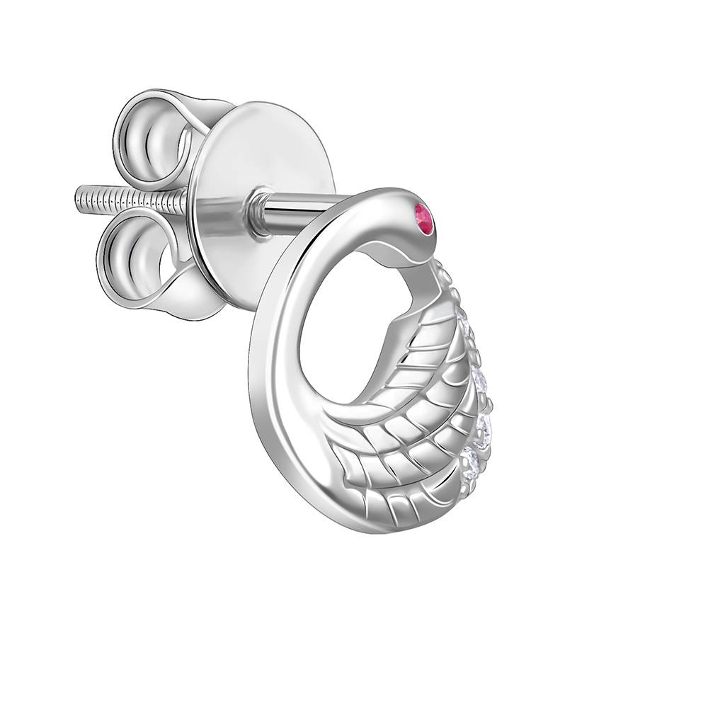 925 Silver Classy Swan Earrings : ER02861