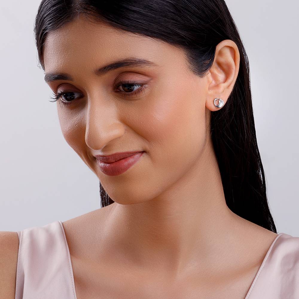 925 Silver Classy Swan Earrings : ER02861