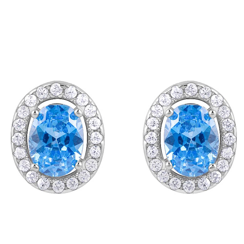 925 Silver Blue Dreams Studs : ER02863