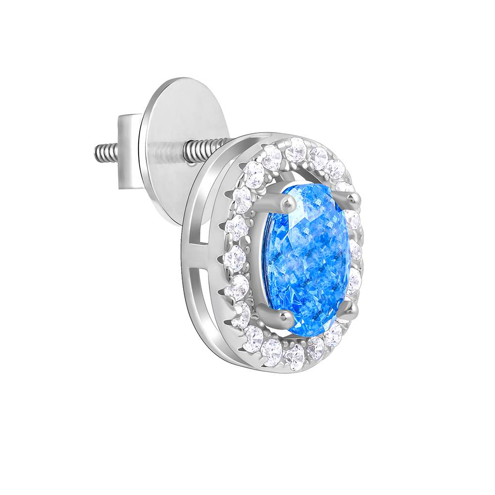 925 Silver Blue Dreams Studs : ER02863