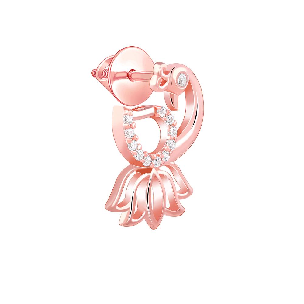 Giva 925 Silver Rose Gold Elegant Peacock Earrings| Drops To Gift Women & Girls | With Certificate Of Authenticity A : ER02864