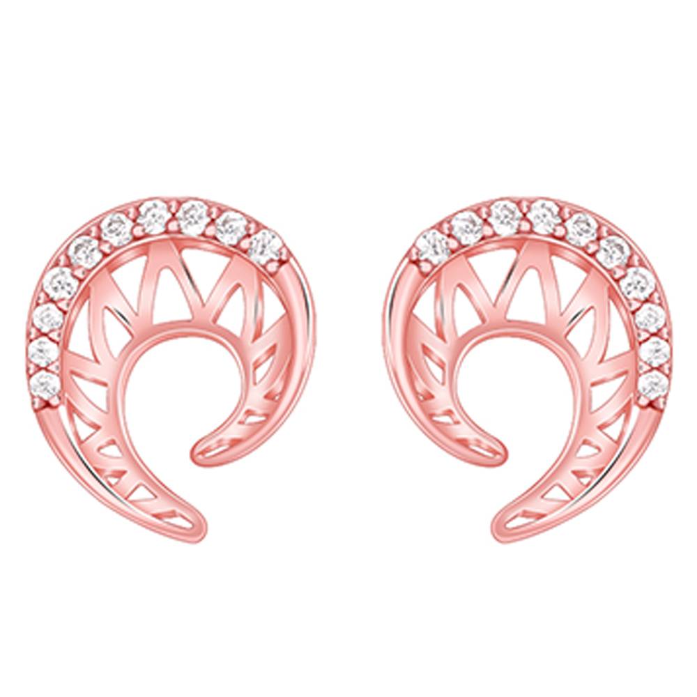 Rose Gold Dreamy Curve Earrings : ER02871