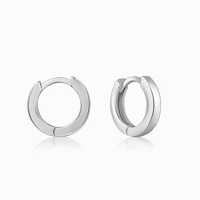 Silver Small Hoop Earrings : ER0288