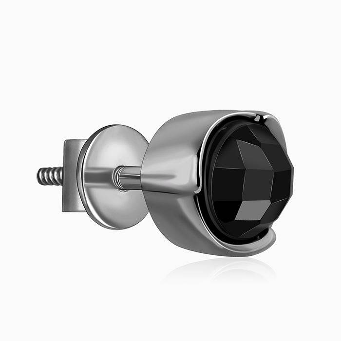 Giva 925 Silver Black Rhodium Black Mighty Earrings For Him| Gifts For Men And Boys | With Certifica : ER02891