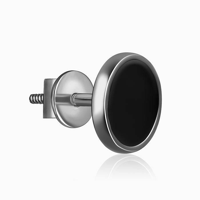 Giva 925 Silver Black Rhodium Black Fortune Earrings For Him| Gifts For Men And Boys | With Certific : ER02892