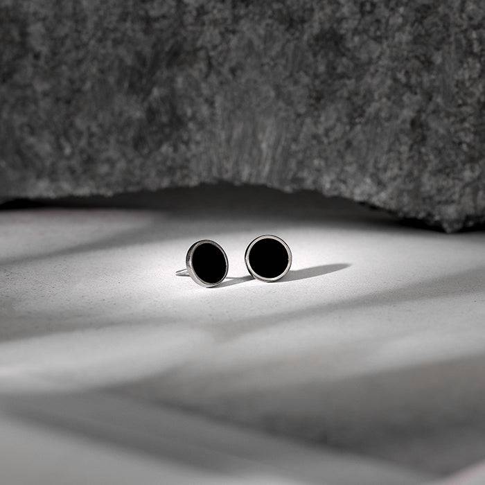 Giva 925 Silver Black Rhodium Black Fortune Earrings For Him| Gifts For Men And Boys | With Certific : ER02892