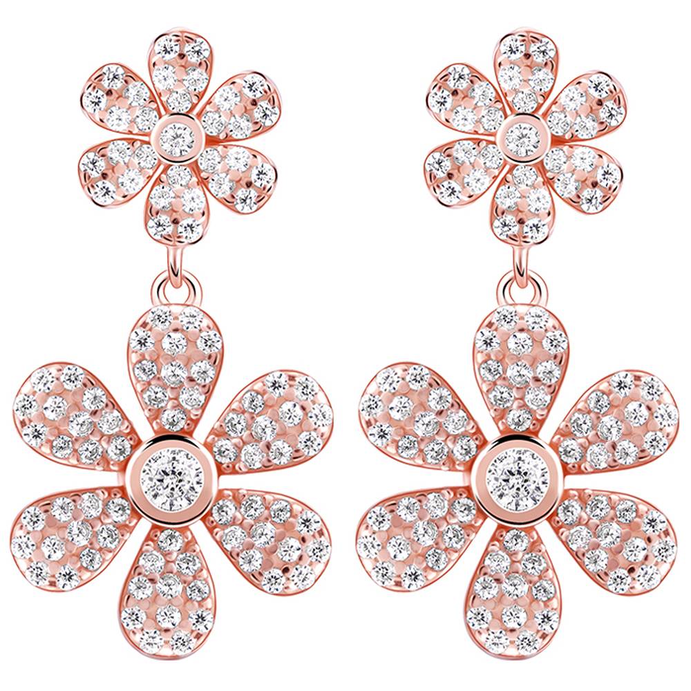 Giva 925 Silver Rose Gold Stunning Flower Earrings : ER02914
