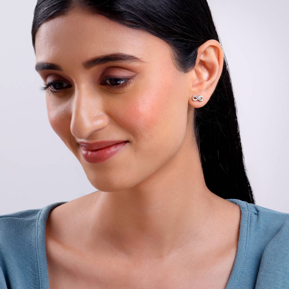 Giva 925 Silver Endless Infinity Studs : ER02929