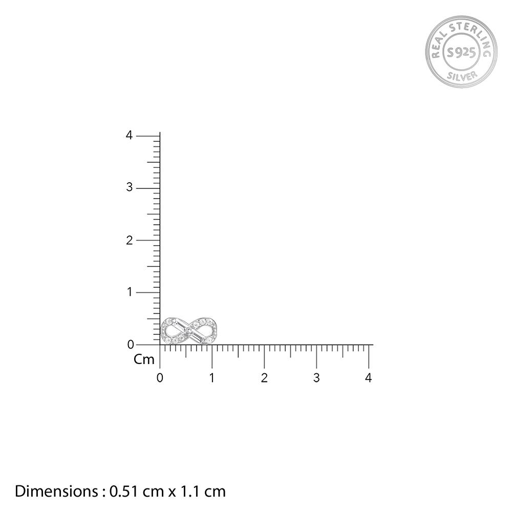 Giva 925 Silver Endless Infinity Studs : ER02929