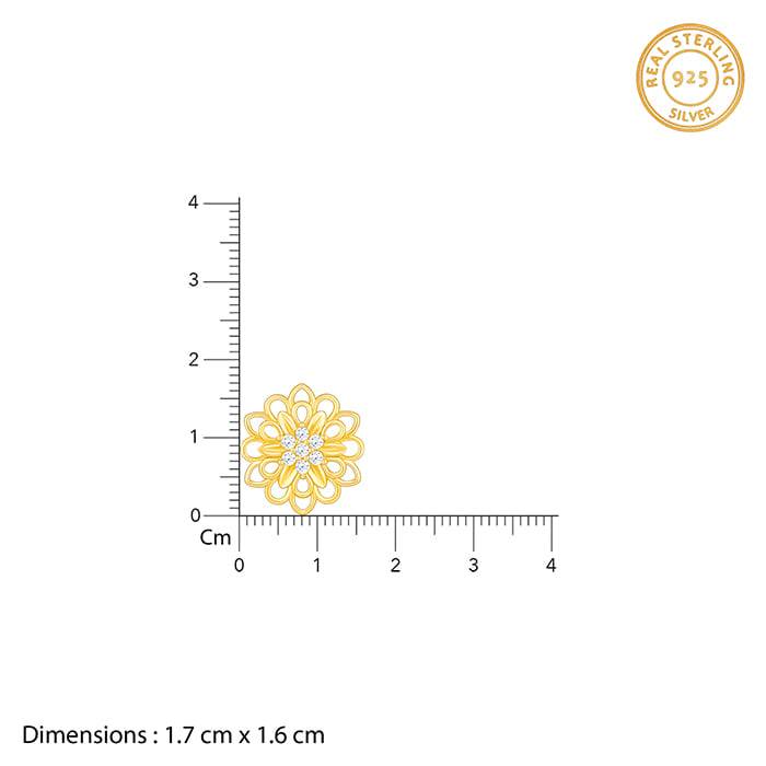 Anushka Sharma Golden Blooming Flower Stud Earrings : ER0292