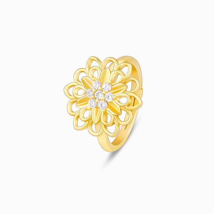 Giva 925 Silver Golden Blooming Flower Set Of Four| Gifts For Women And Girls | With Certi : ER0292PD02283R01608BR0921