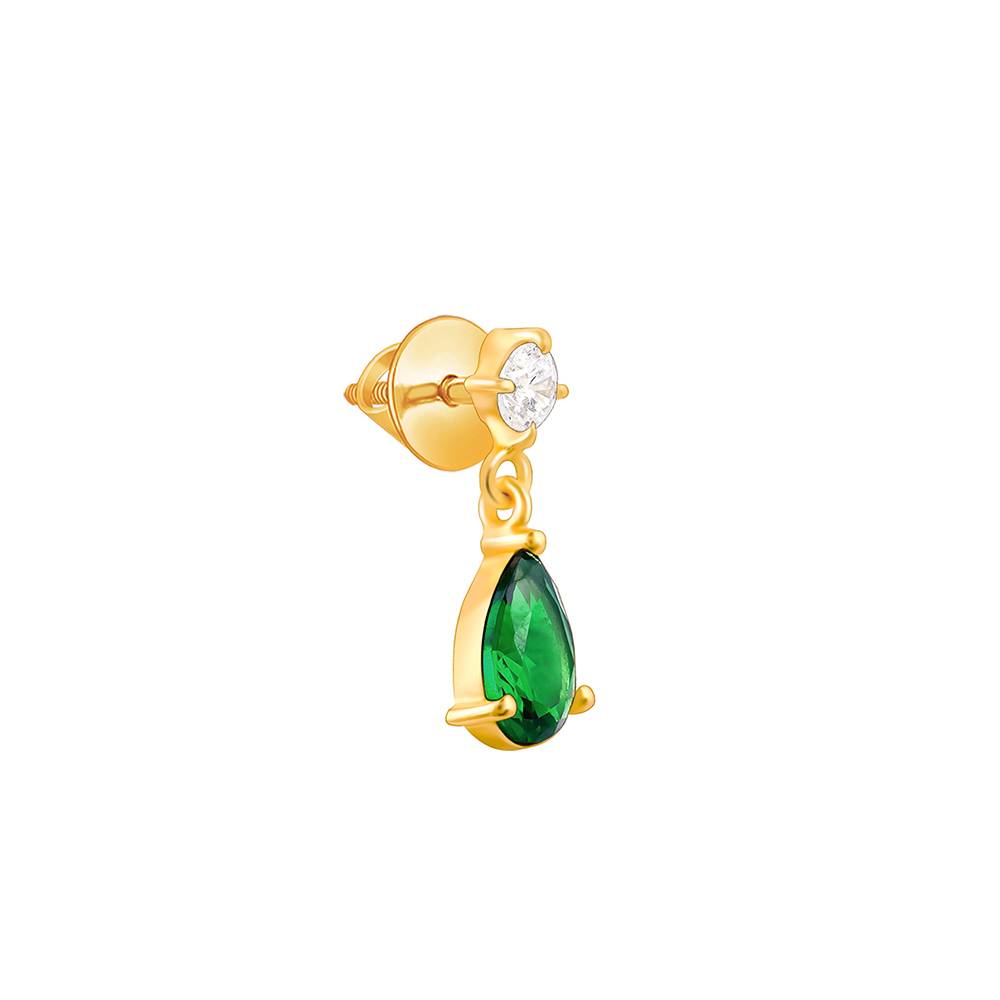 925 Silver Golden Green Enigma Earrings| Drops To Gift Women & Girls : ER02938