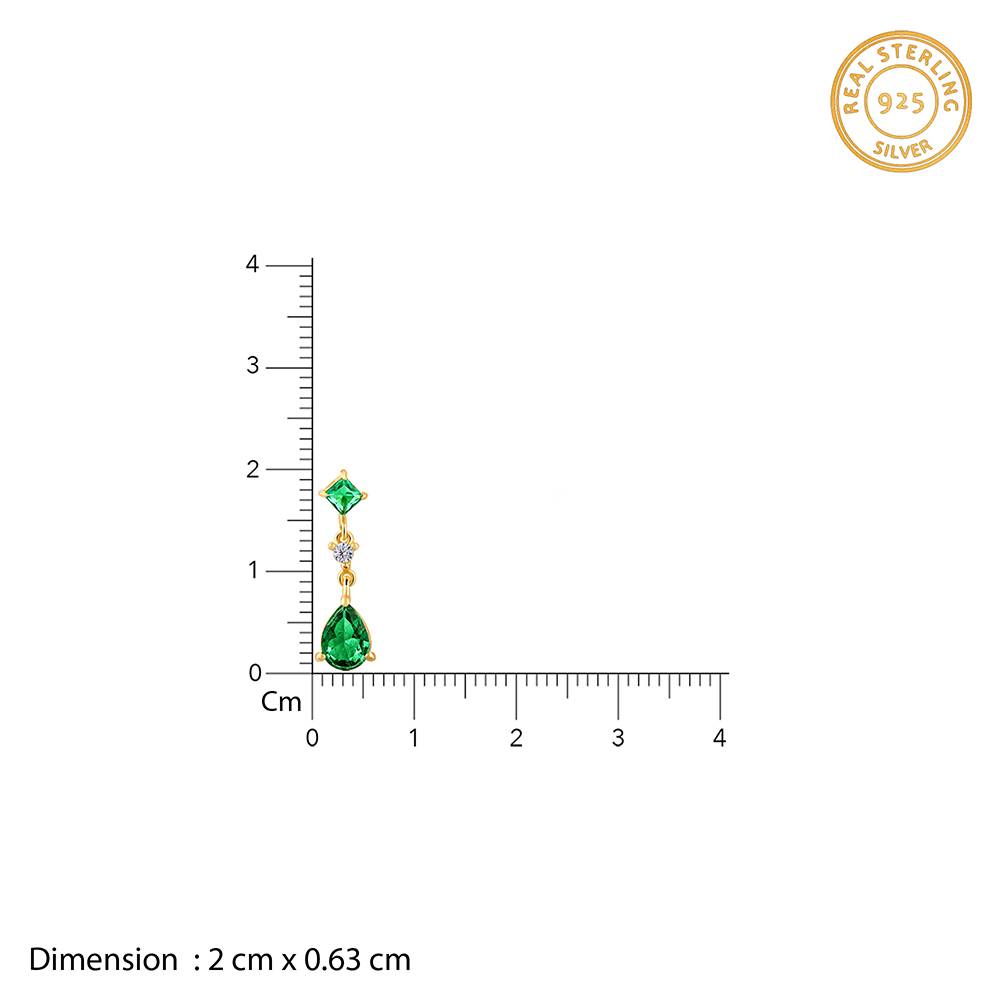 925 Silver Golden Grove Earrings| Drops To Gift Women & Girls : ER02940