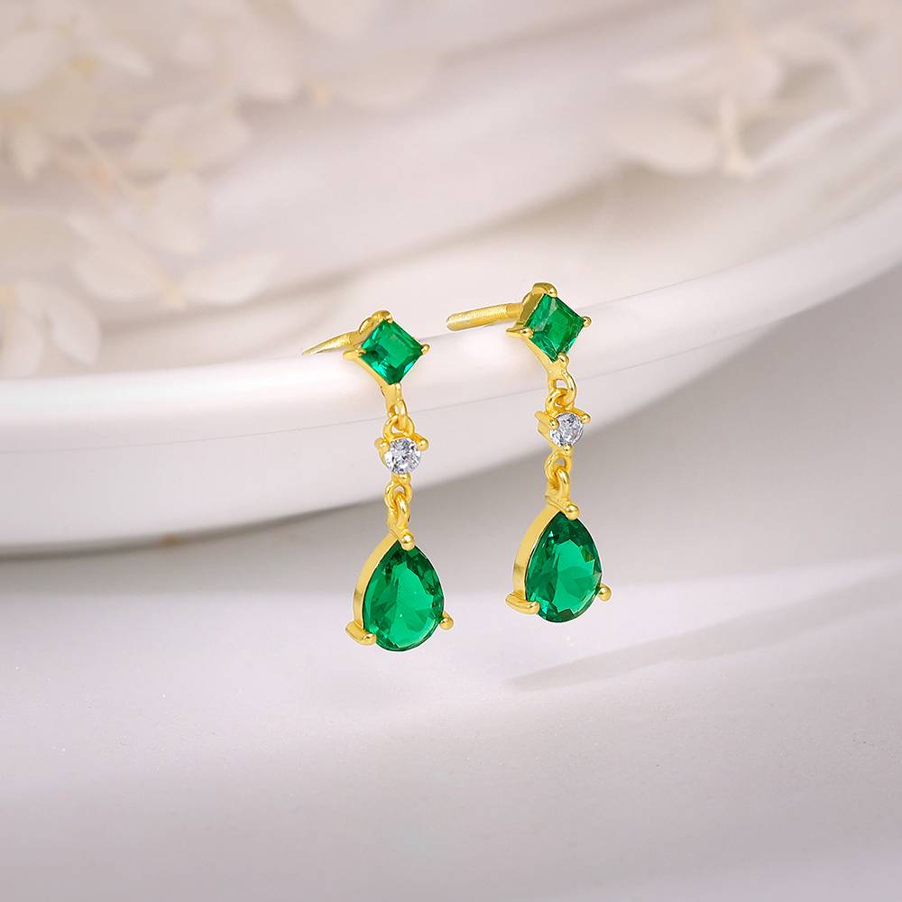 925 Silver Golden Grove Earrings| Drops To Gift Women & Girls : ER02940