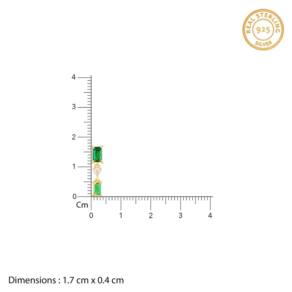 Giva 925 Silver Glimmer Green Earrings : ER02941