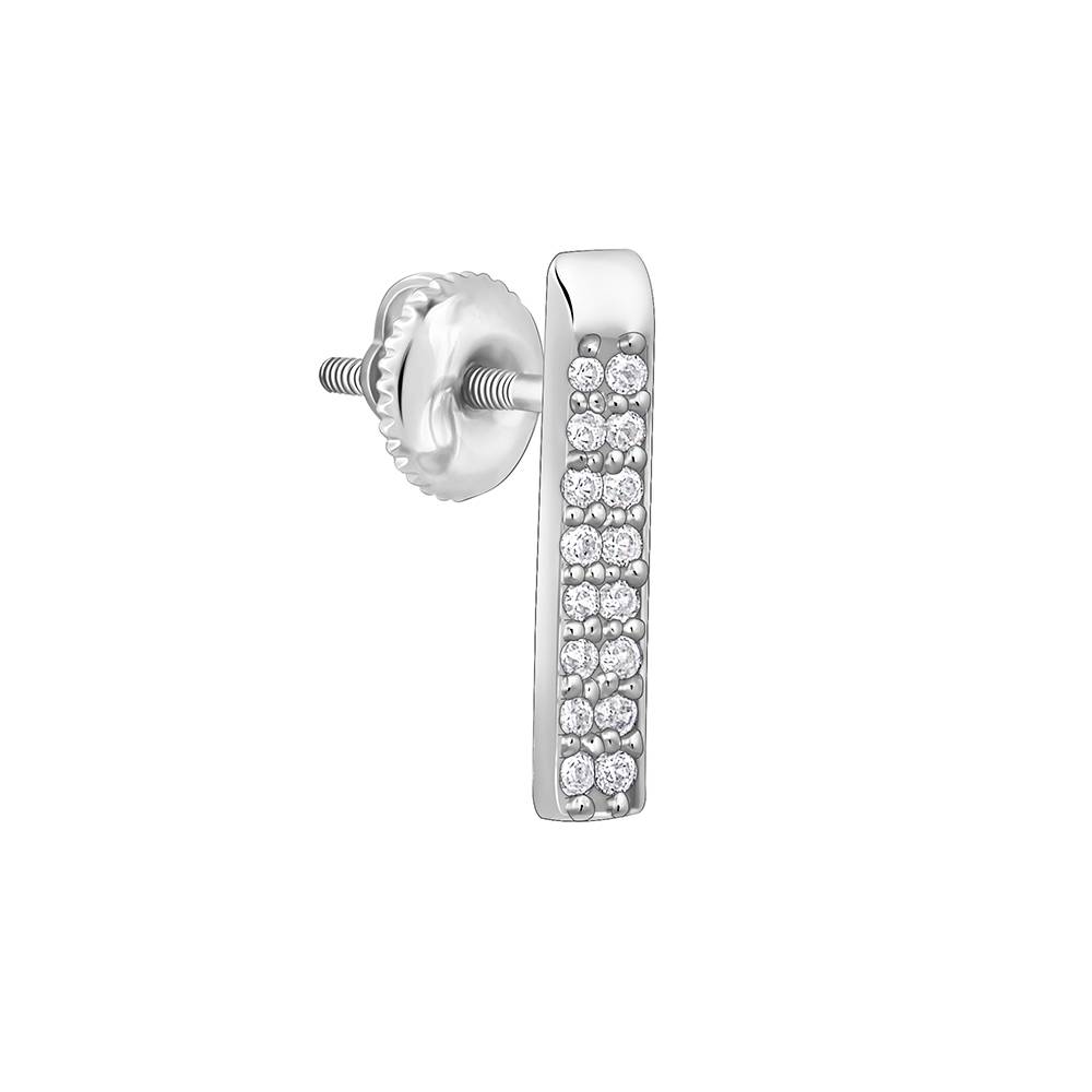 925 Silver Stellar Bar Earrings : ER02945