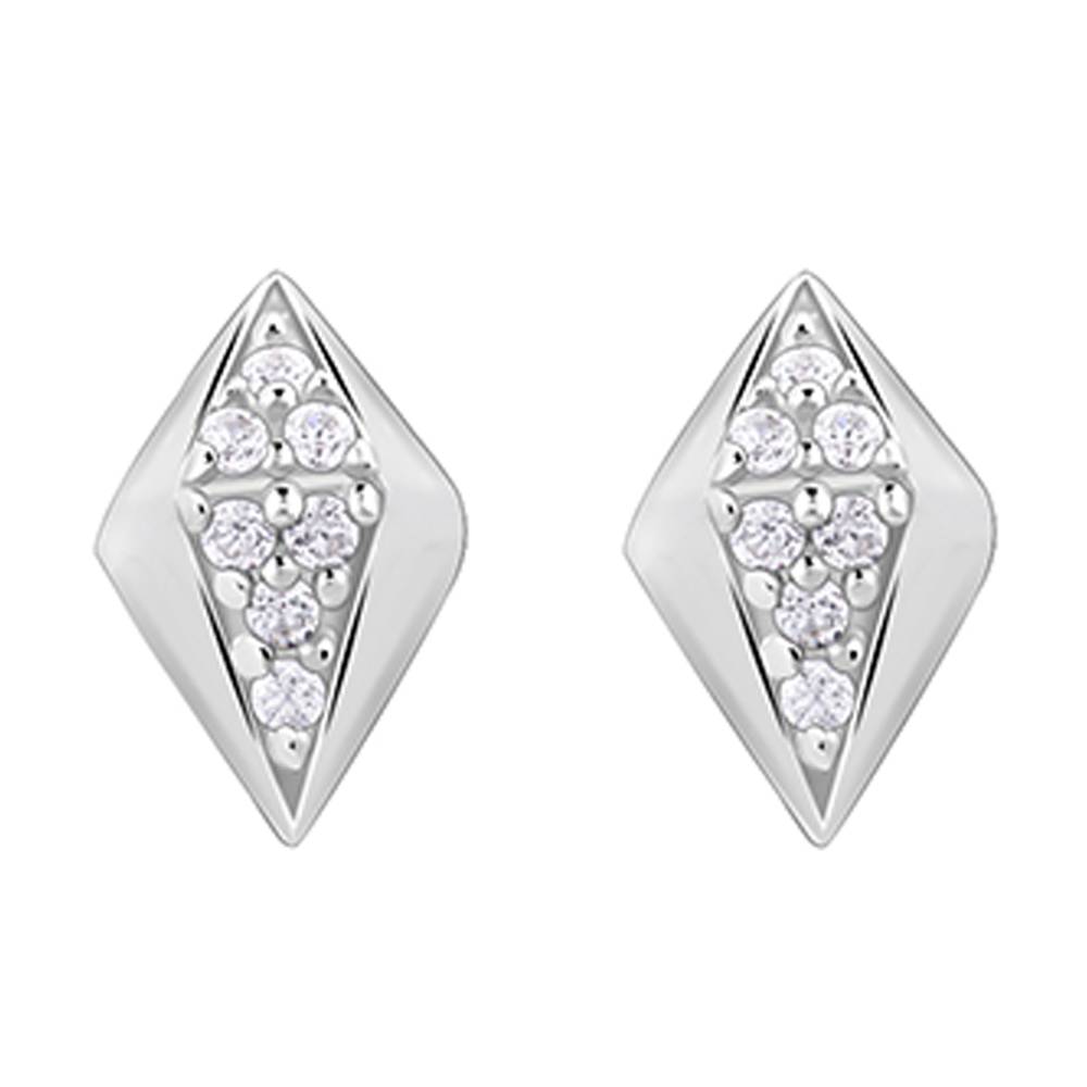 Giva 925 Silver Shiny Rhombus Studs| Drops To Gift Women & Girls | With Certificate Of Authenticity And 925 Stamp |  : ER02946