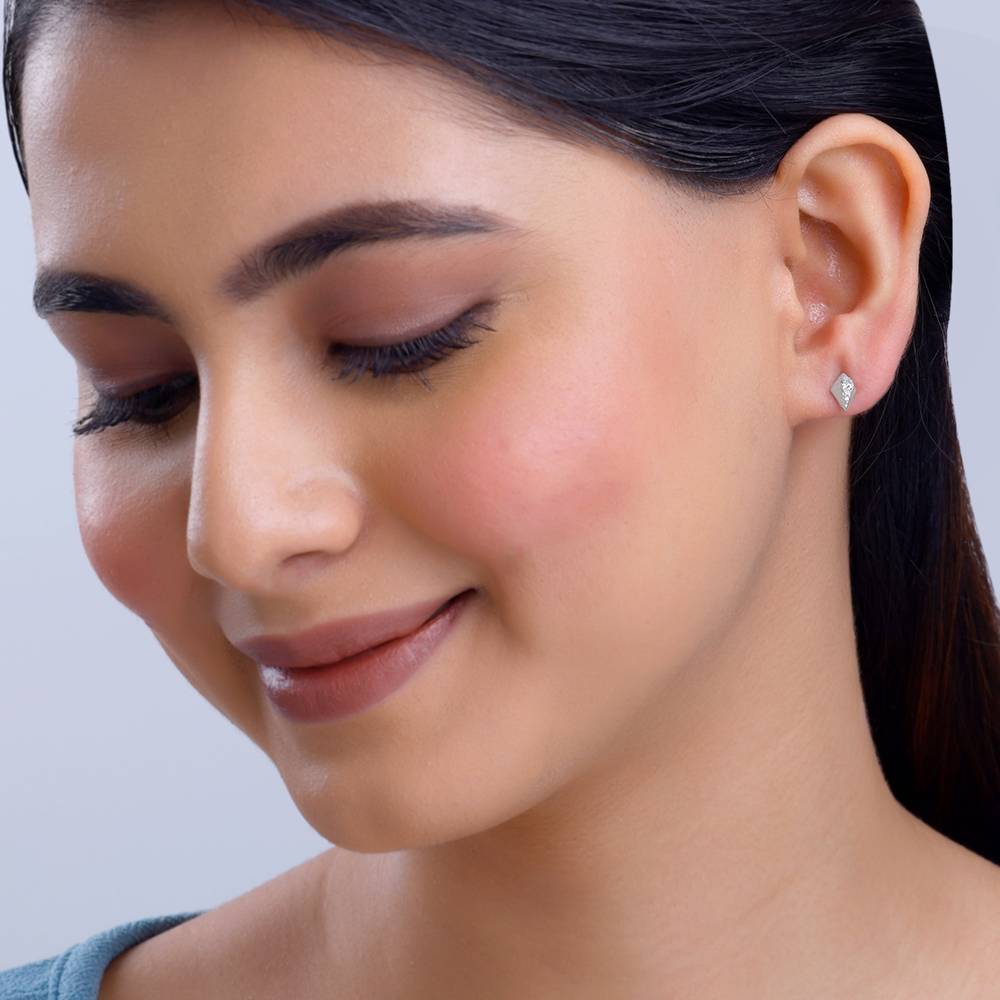 Giva 925 Silver Shiny Rhombus Studs| Drops To Gift Women & Girls | With Certificate Of Authenticity And 925 Stamp |  : ER02946