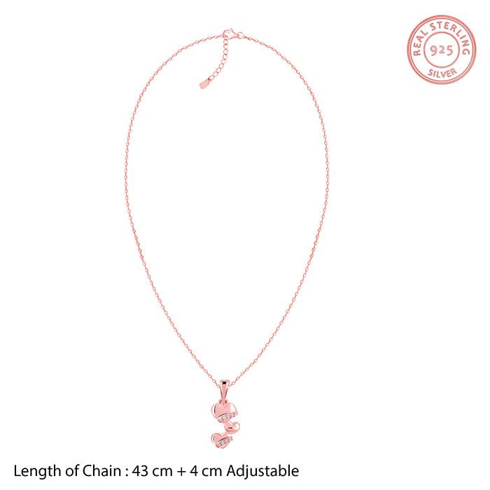 Giva 925 Silver Rose Gold Cherished Sparkle Set : ER02956PD02672